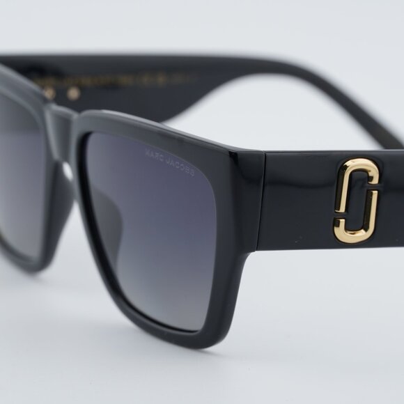 Marc Jacobs MARC 646/S 008A WJ Sunglasses Black Square Frame, Grey Lenses main image 10